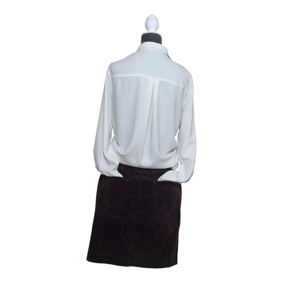 S.C. & Co. Women's Pull on Stretch Corduroy Skirt Black Sz L 5-Pocket Cotton EUC - Picture 7 of 16